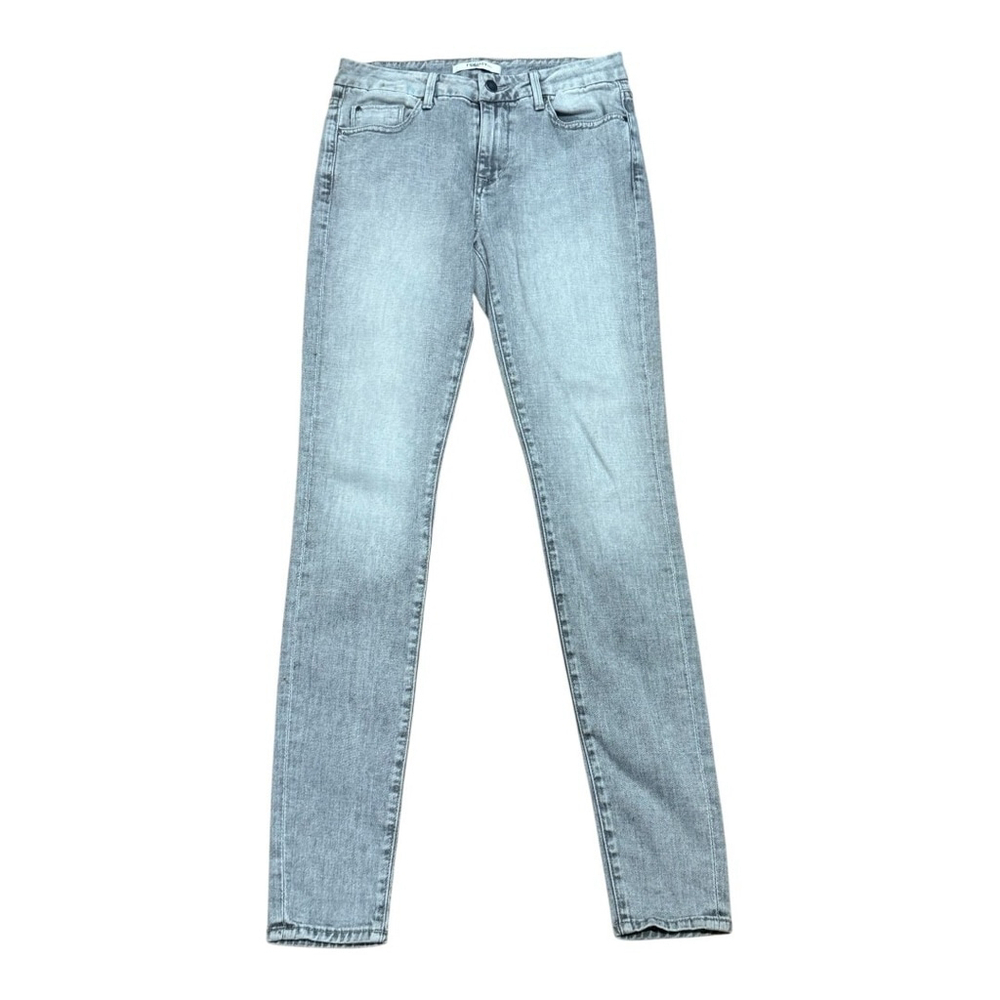 Fidelity Jeans Womens 25 Vintage Frost Belvedere Mid Rise Skinny Gray Denim USA